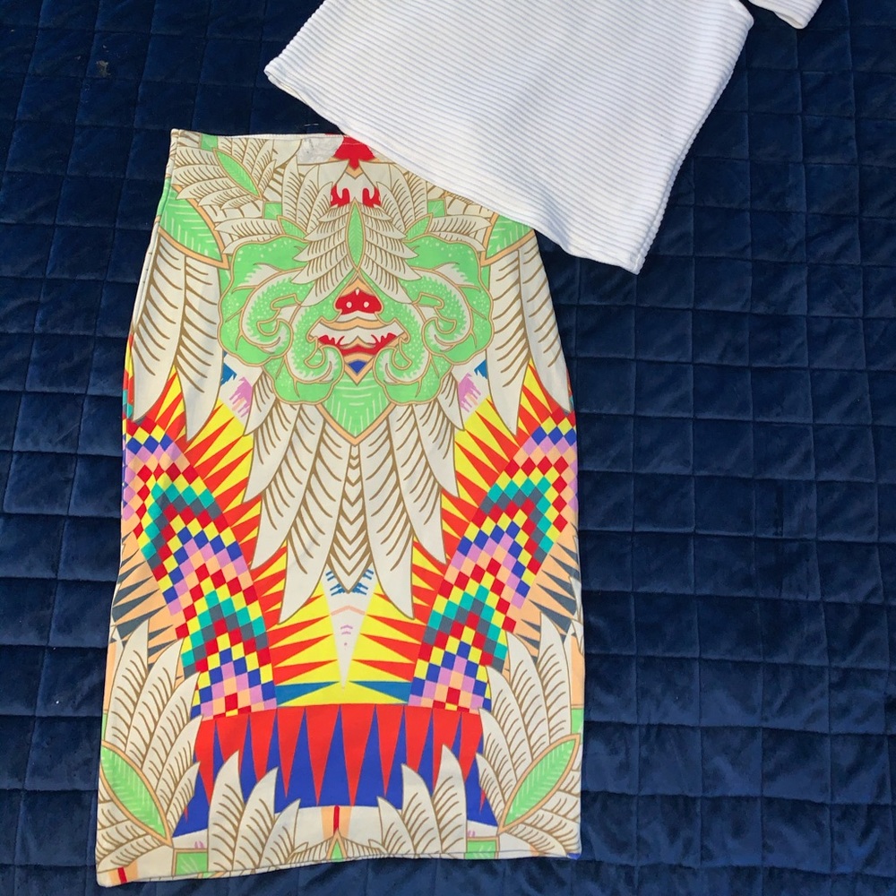 Mara Hoffman bright tribal print skirt